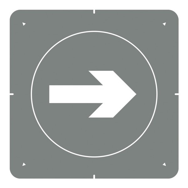 Pochoir flèche disque de 60 cm